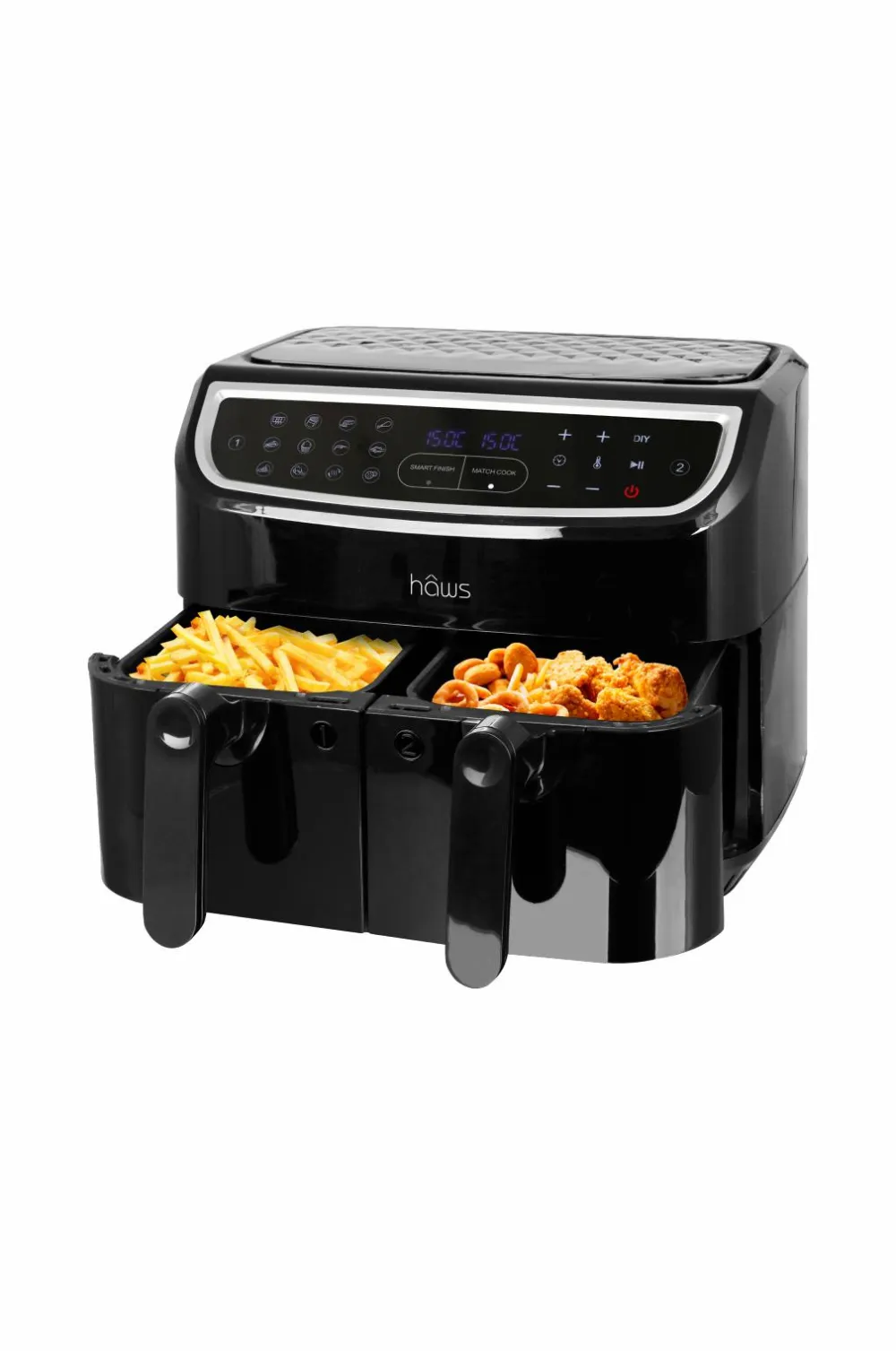 Haws Små Køkkenmaskiner>AirFryer 2X4,5L 2400W Svart