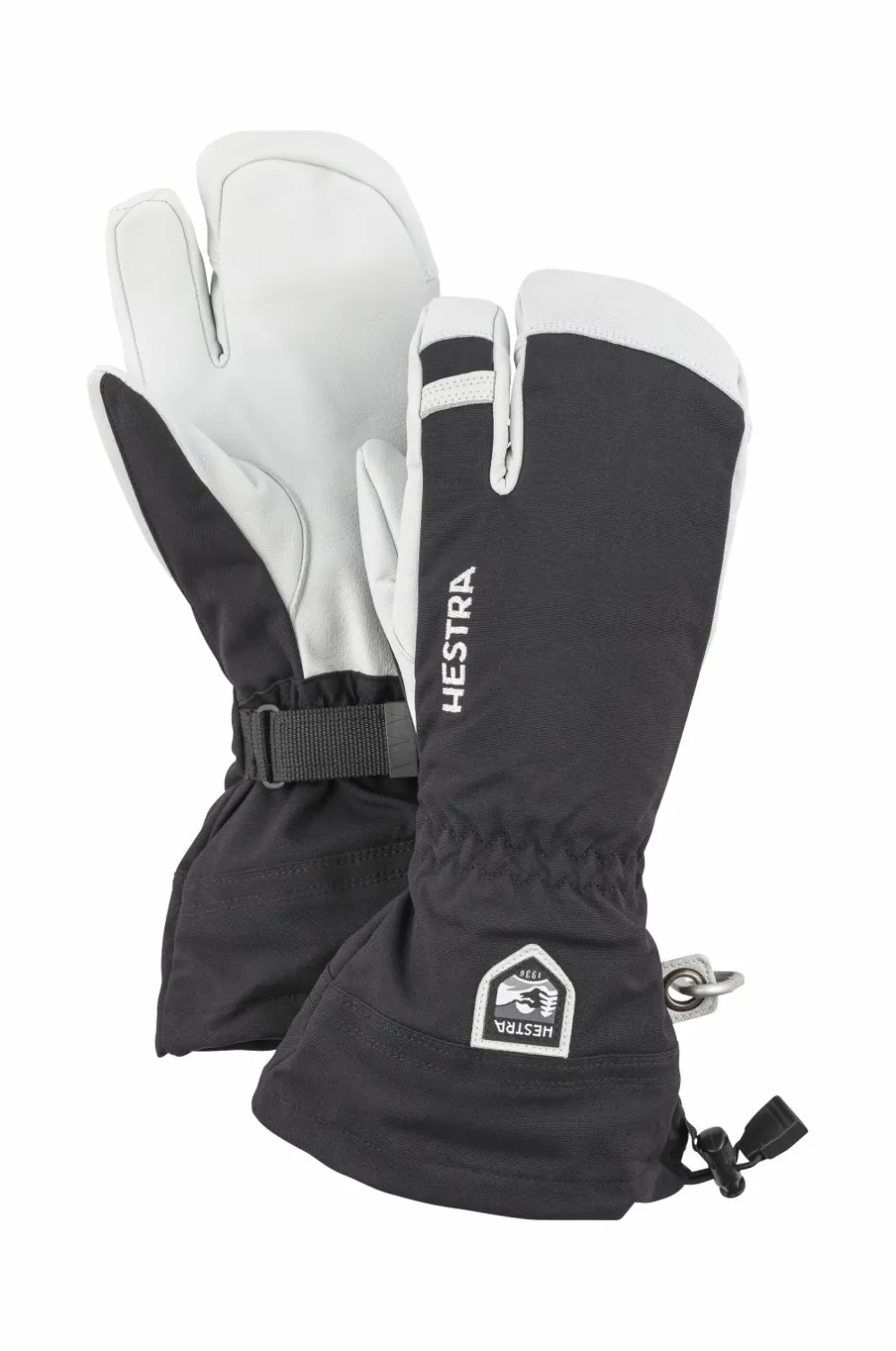 Hestra Skihandsker Army Leather Heli Ski 3-finger Sort Hot