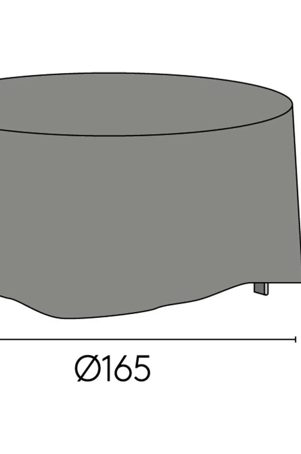 Hillerstorp Møbel Cover Round Ekeryd Sandhamn Spring Ø165 X 89 Cm Gray Grå farve Best