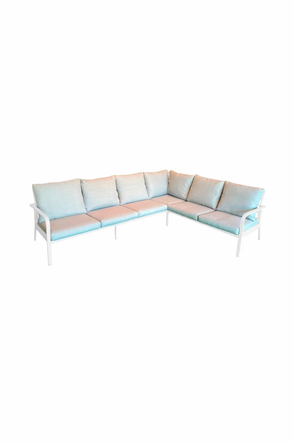 Hillerstorp Udemøbler & Have>Sofa Hånger Corner t stel Hynder grå-beige hvid
