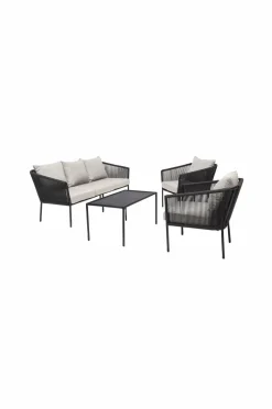 Hillerstorp Udemøbler & Have>Sofa-sæt Lersund Sort/grå