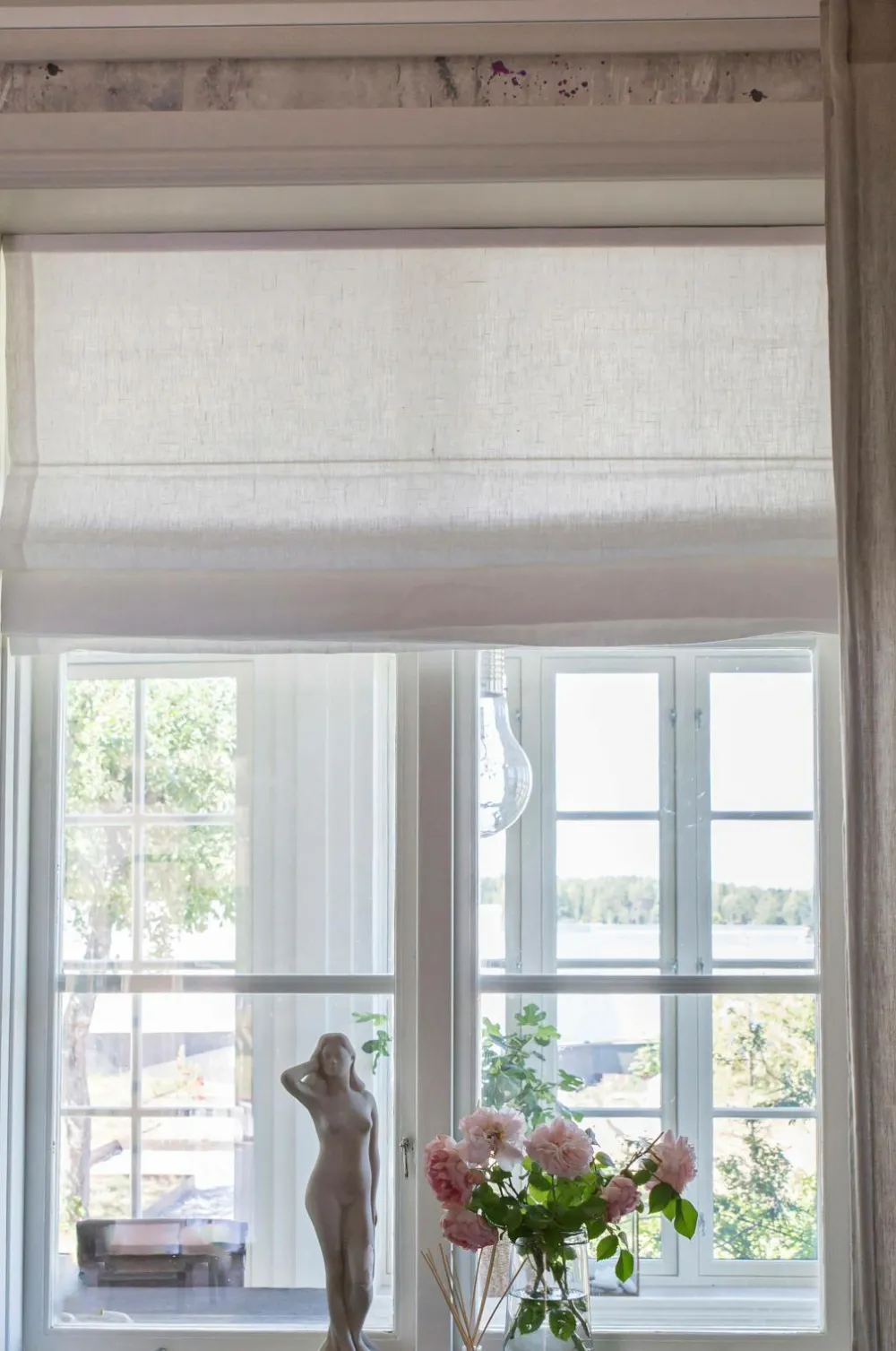 Himla Foldegardiner|Hørgardiner>Roman Blind Sunday Chalk