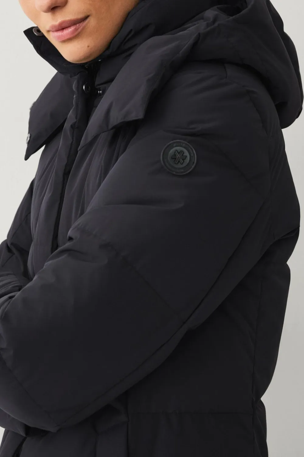 Áhkká Dunfrakke Down Coat Parka W Sort Hot