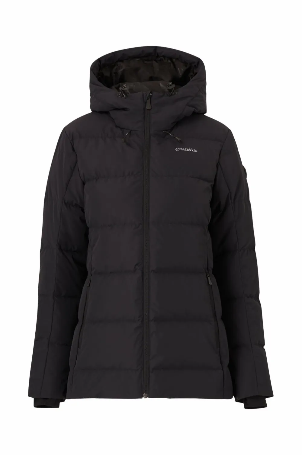 Áhkká Overtøj|Overtøj>Dunjakke Down Jacket w Hood Sort mat sort