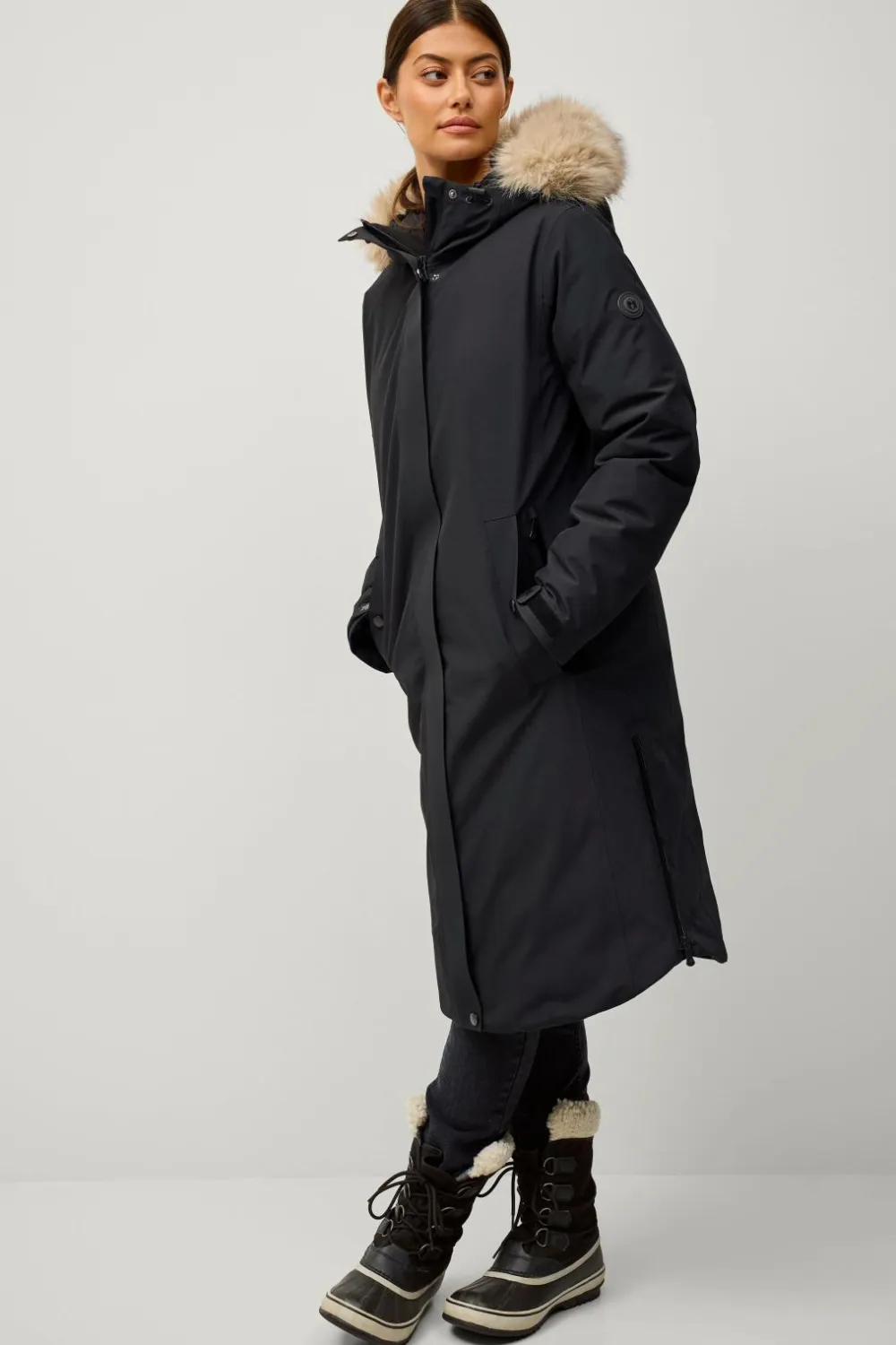 Áhkká Overtøj|Overtøj>Dunparka Down Parka Polar W Sort