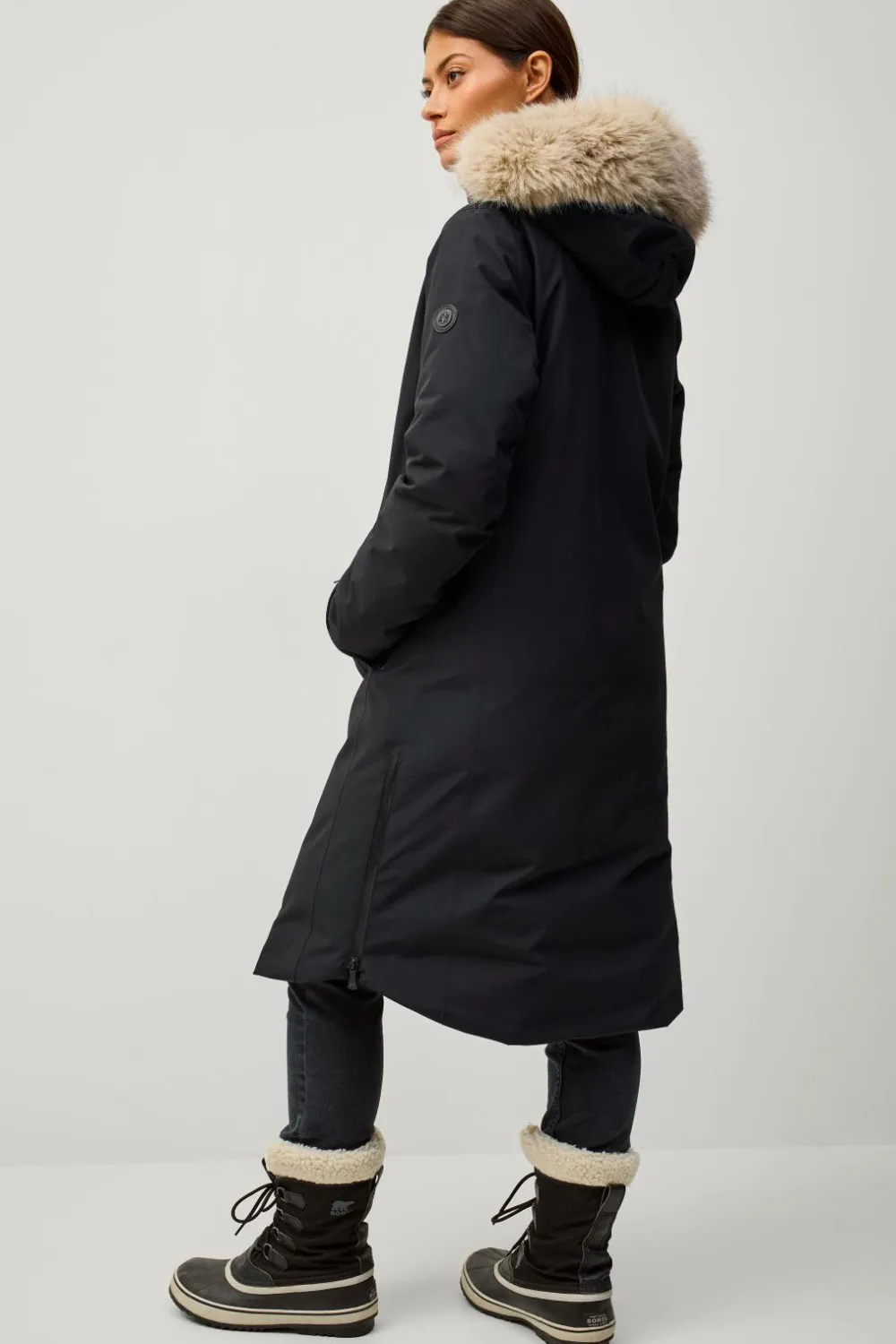 Áhkká Overtøj|Overtøj>Dunparka Down Parka Polar W Sort