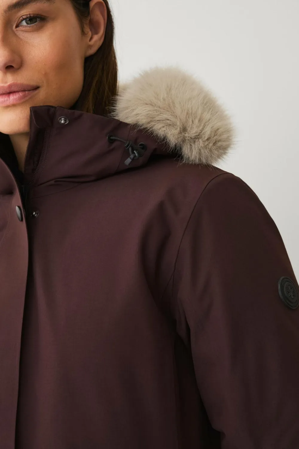 Áhkká Dunparka Down Parka Polar W Mørk brun Outlet