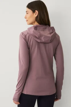Áhkká Hættetrøje Power Fleece FZ Hoodie Mørkrosa Online