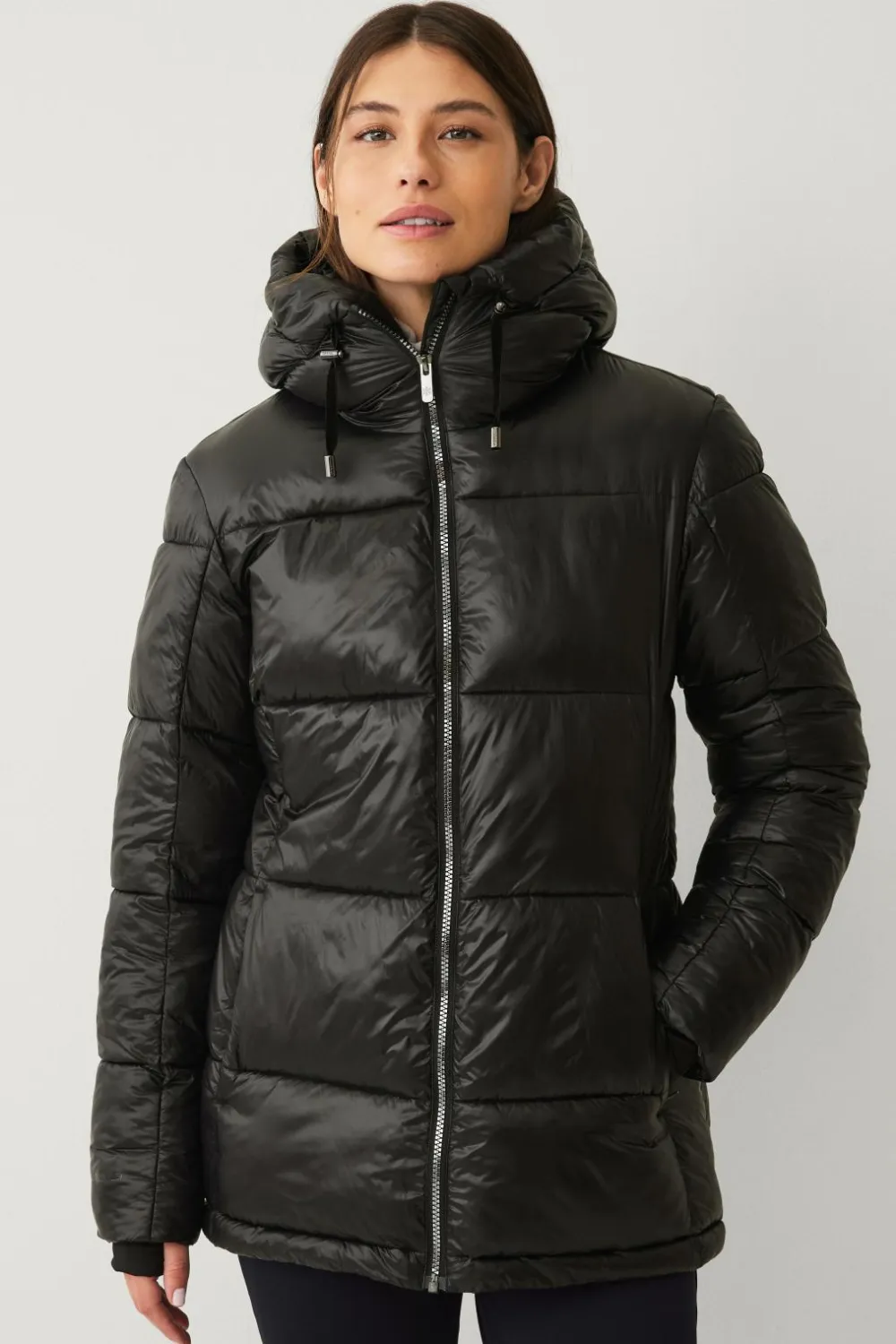 Áhkká Overtøj|Overtøj>Jakke Gold Warm Jacket Shiny Sort
