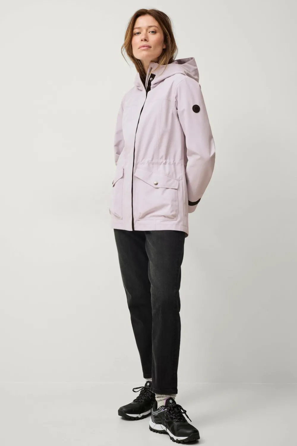 Áhkká Overtøj|Overtøj>Jakke Jacket With Hood W Lyslilla