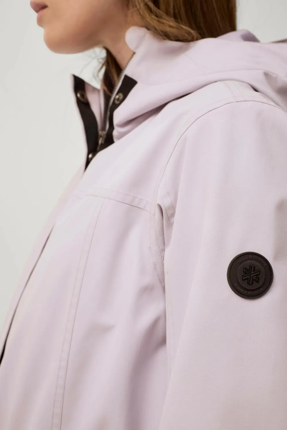 Áhkká Overtøj|Overtøj>Jakke Jacket With Hood W Lyslilla