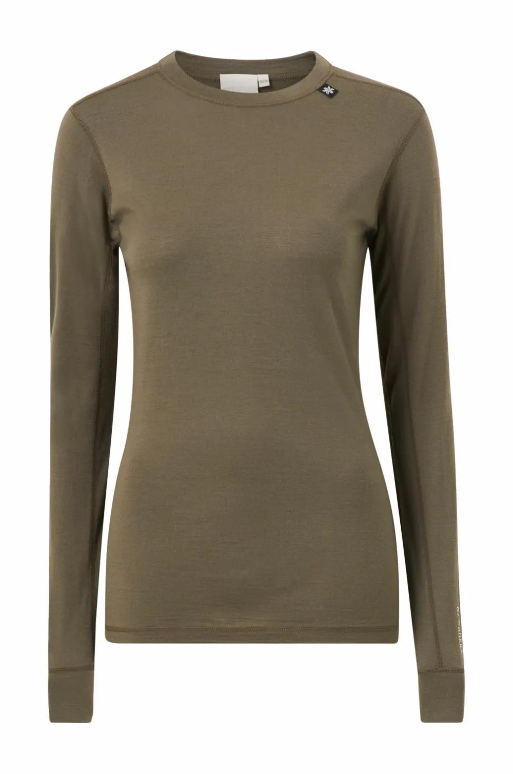 Áhkká Skiundertøj|Skiundertøj>Langærmet undertrøje Merino Wool LS Tee W Mørk olivengrøn
