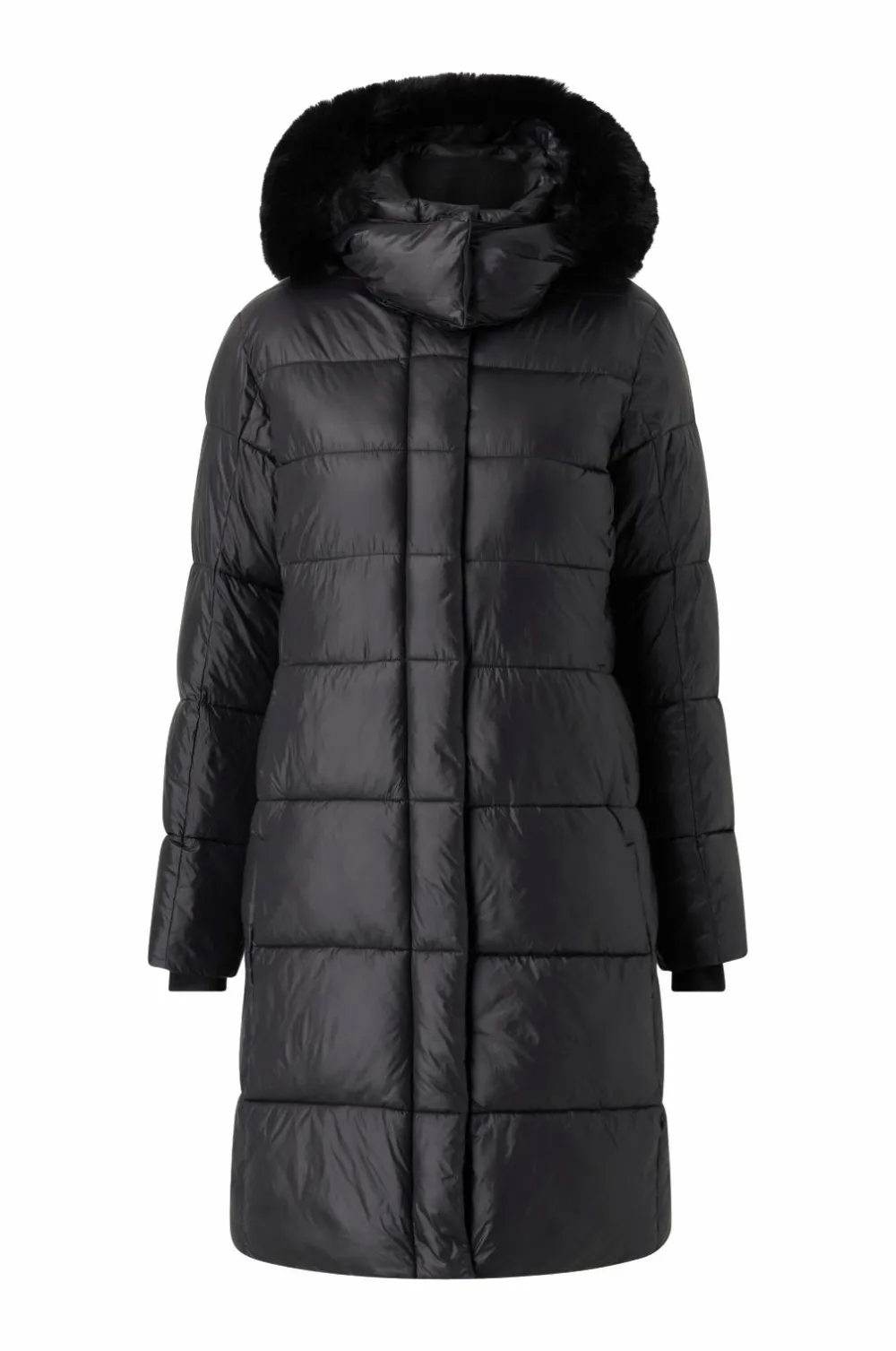 Áhkká Parka Gold Shiny Parka w Detachable Hood Sort Outlet