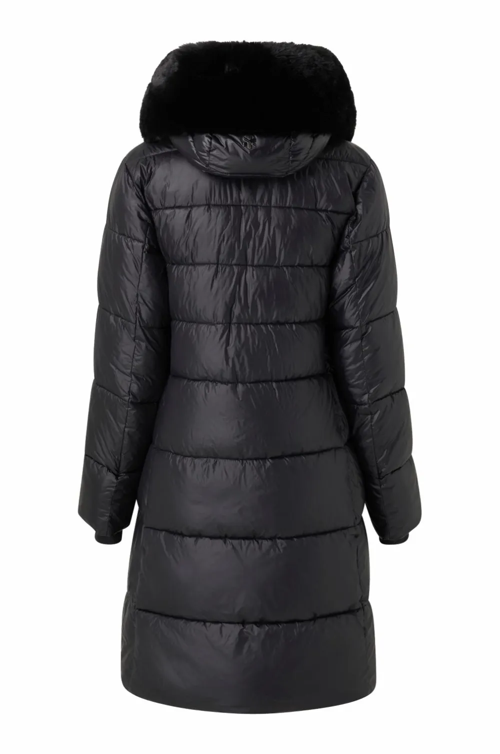 Áhkká Parka Gold Shiny Parka w Detachable Hood Sort Outlet