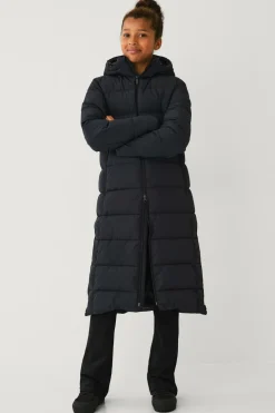 Áhkká Overtøj>Parkacoat Long Padded Parka W Hood Jr Black mdf/metal