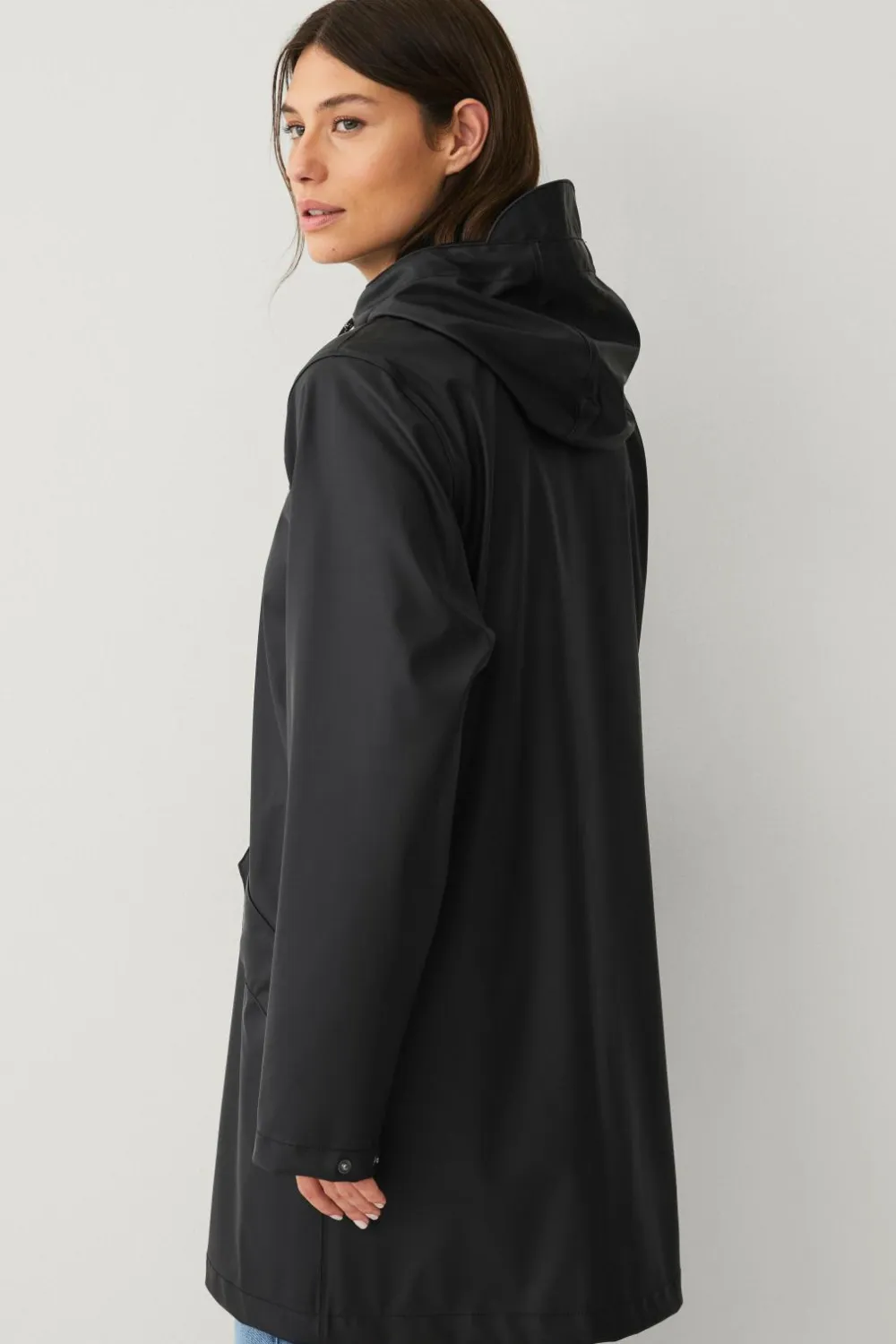 Áhkká Regnjakke PU Parka W Sort Clearance
