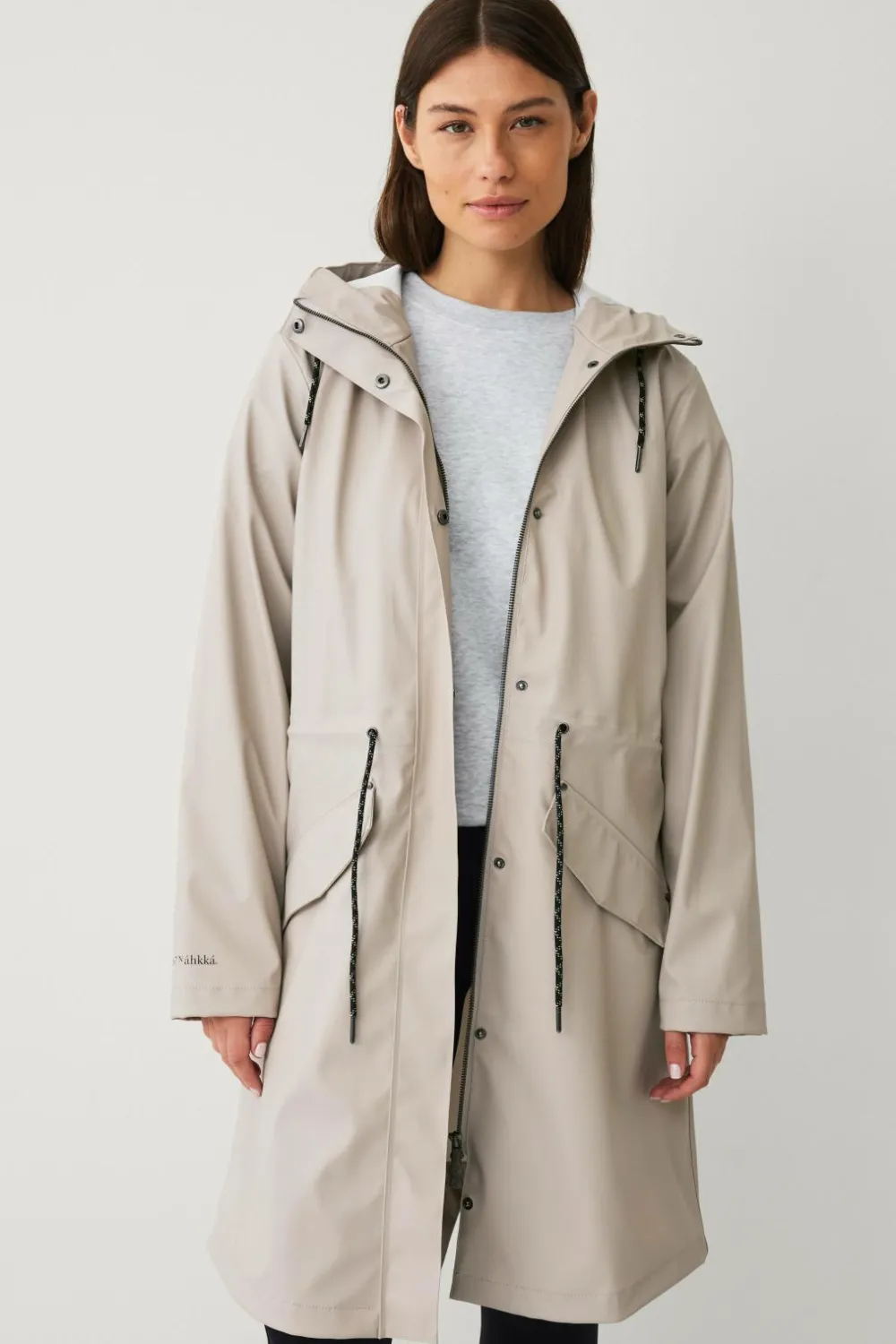 Áhkká Regnparka Rain Waist Parka PU Kittbeige Outlet