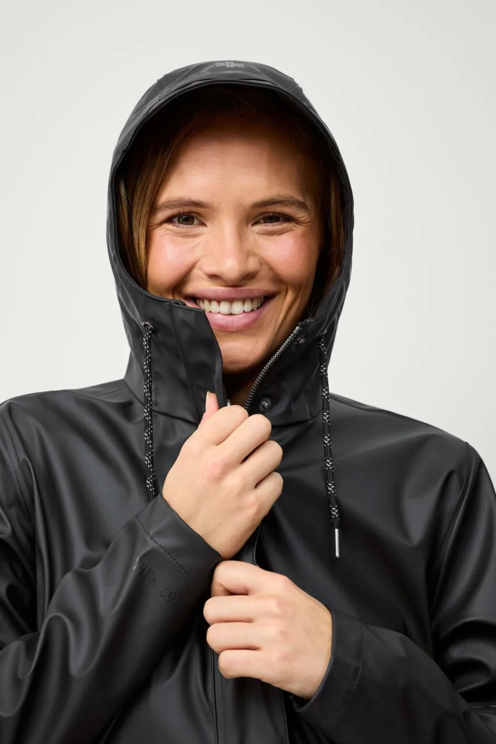 Áhkká Overtøj|Overtøj>Regnparka Rain Waist Parka PU Sort