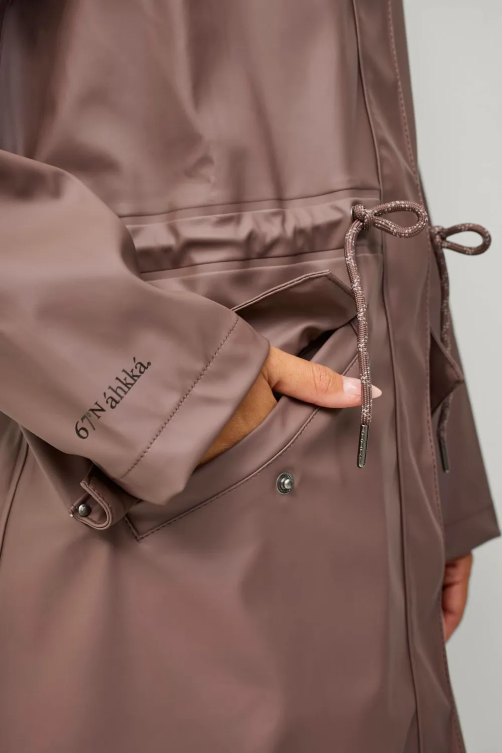 Áhkká Regnparka Rain Waist Parka PU Brun Online