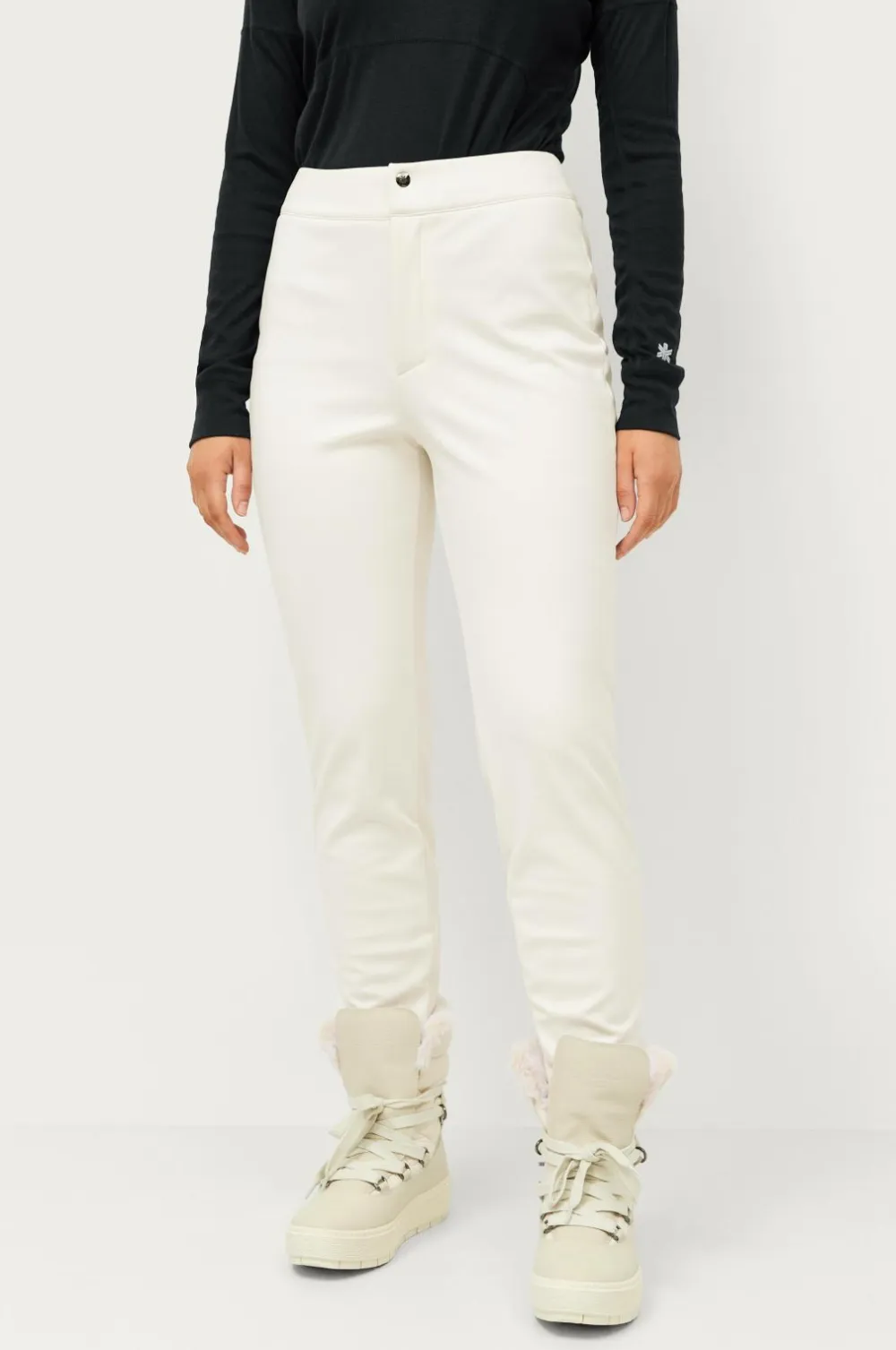 Áhkká Overtøj|Overtøj>Skibukser Gold Softshell Ski Leggings Cremehvid
