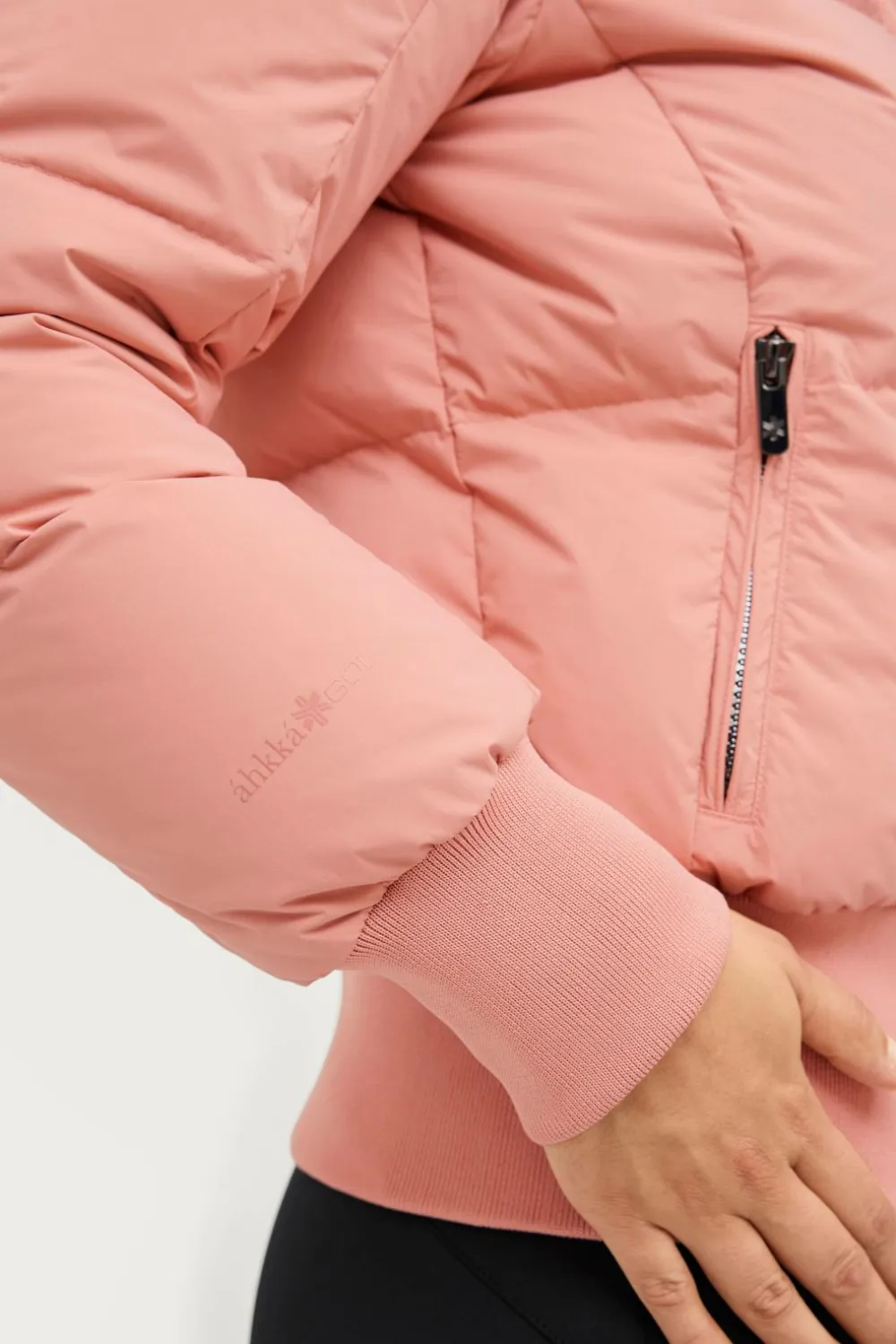 Áhkká Overtøj|Overtøj>Skijakke Gold Down Ski Rib Jacket Pudderrosa