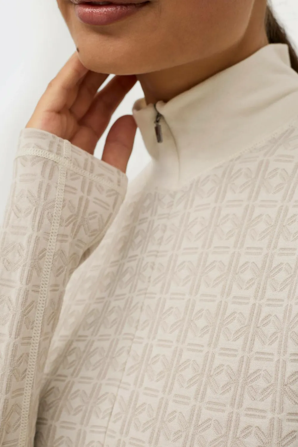 Áhkká Skiundertøj|Skiundertøj>Termisk top Gold Underwear LS Tee Cremehvid