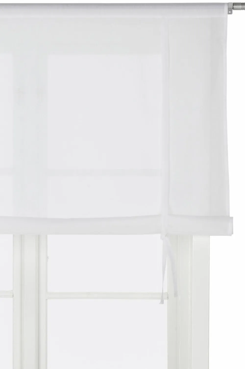 &Home Foldegardiner>Roll up-gardin Voile Hvid