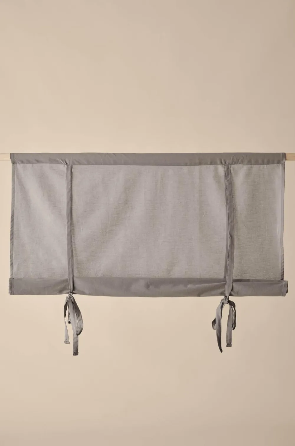 &Home Foldegardiner>Roll up-gardin Voile Grå