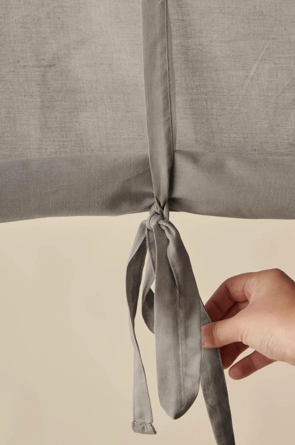 &Home Foldegardiner>Roll up-gardin Voile Grå