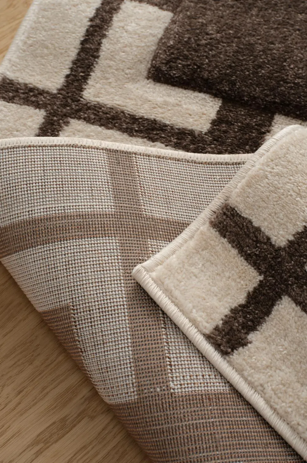&Home Jute- & Sisaltæpper>Tæppe Real Check Beige