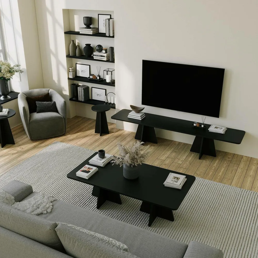 Homitis Tv-Bænke>TV-bænk Alexa Sort