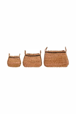 House Doctor Kurve, Hdlaine, 40 cm 3-p Natur, Sort Clearance