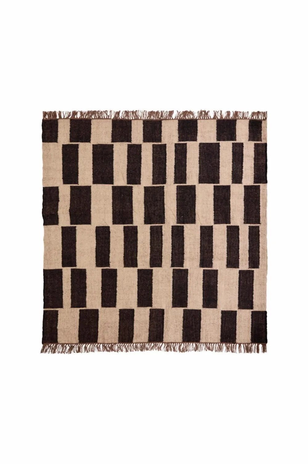 House Doctor Tæppe, Hdgraph, 180x180 cm Sort, naturlig Best