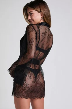 Hunkemöller Kimono Allover Lace Caviar