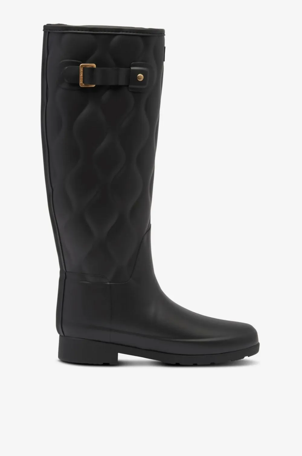 Hunter Gummistøvler>Gummistøvler Womens Originals Refined Tall Onionquilt Black