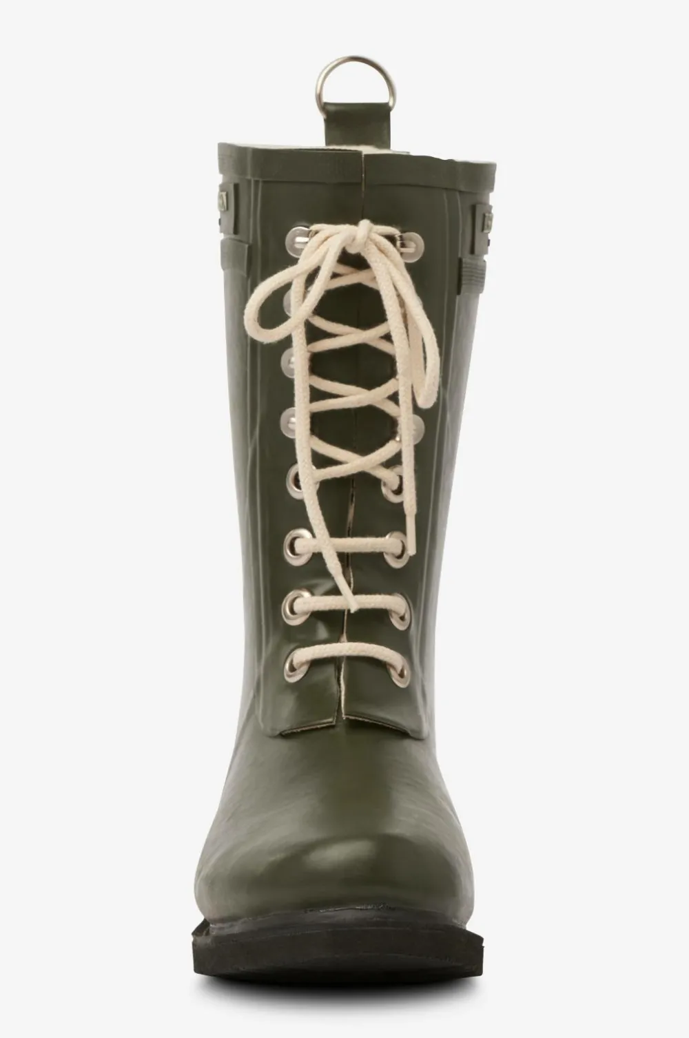 Ilse Jacobsen Gummistøvle 3/4-model med snøre Army Sale