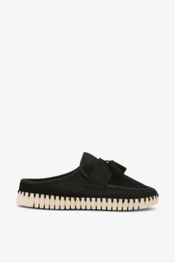 Ilse Jacobsen Loafers Tulip Wool Mule Black Pearled Ivory Clearance