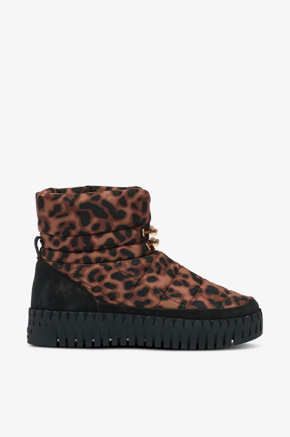 Ilse Jacobsen Vinterstøvler Tulip Padded Winter Brown Panthera Print Black Hot