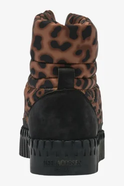 Ilse Jacobsen Vinterstøvler Tulip Padded Winter Brown Panthera Print Black Hot