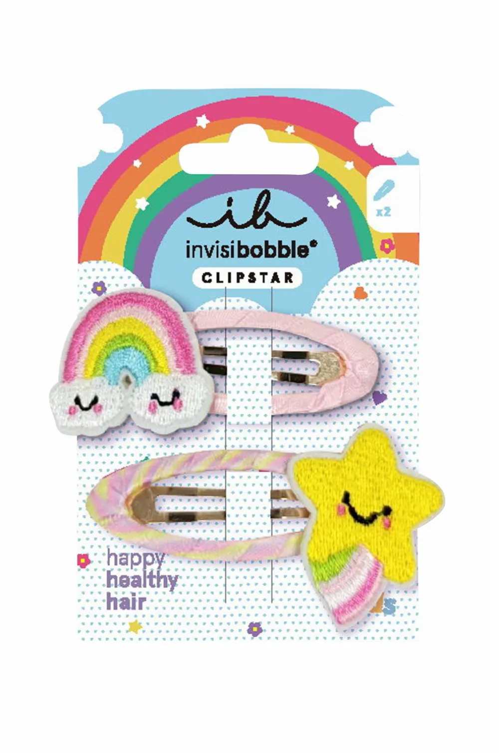 invisibobble Snap Clip Kids 2Pc Happy Sky Hot