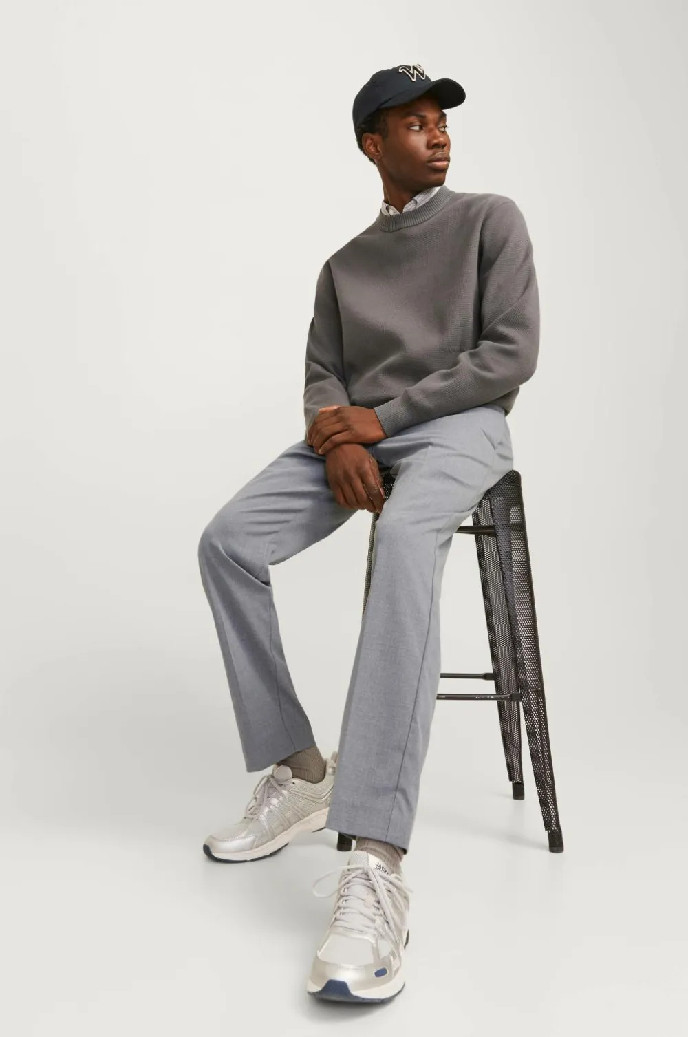 Jack & Jones Bukser>Bukser Jpstkane Edwin Jogger Noos Grey melange
