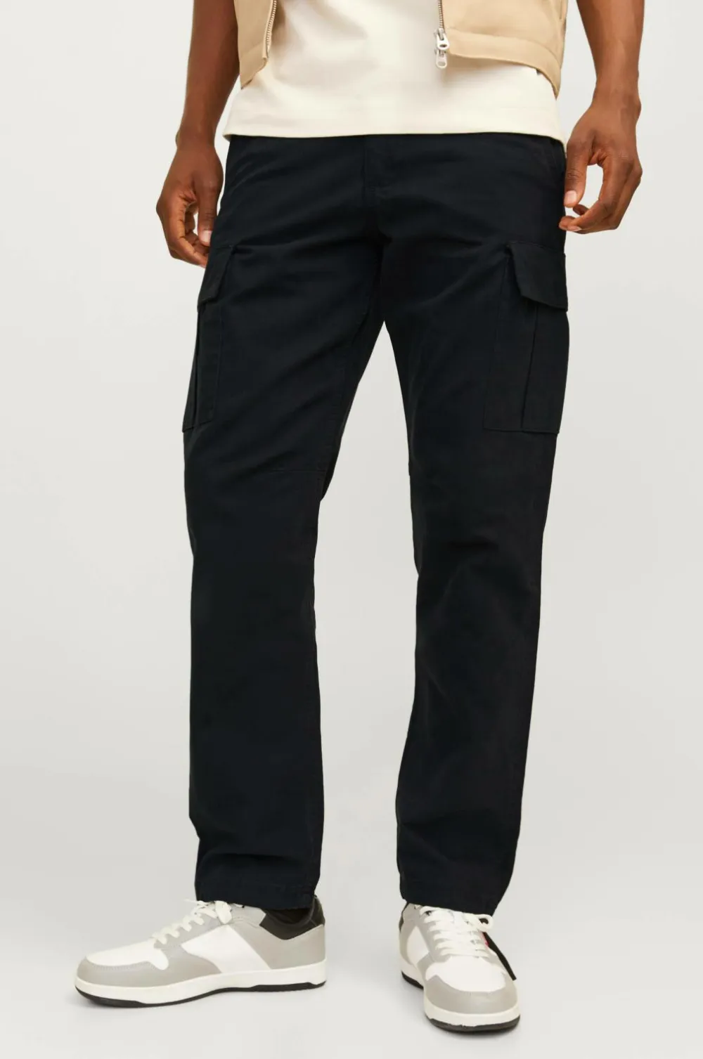 Jack & Jones Bukser>Cargobukser jpstKane jjBarkley Cargo Pant Black