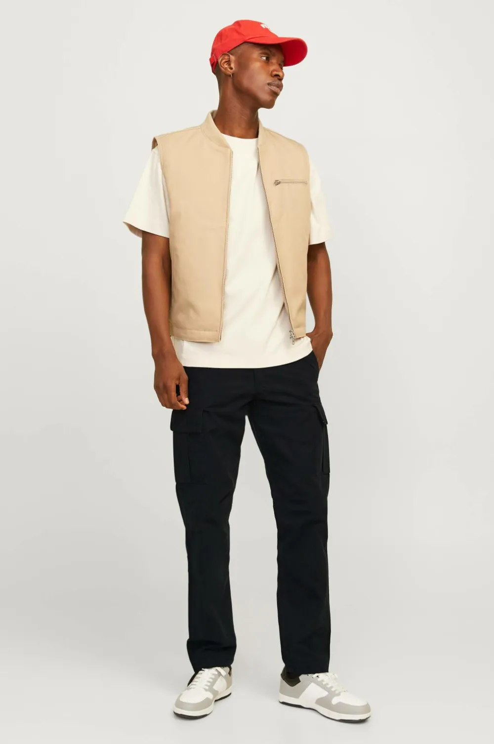 Jack & Jones Bukser>Cargobukser jpstKane jjBarkley Cargo Pant Black