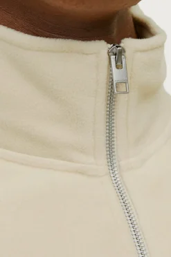 Jack & Jones Fleecetrøje jorVesterbro Fleece Quarter Zip Oatmeal Outlet