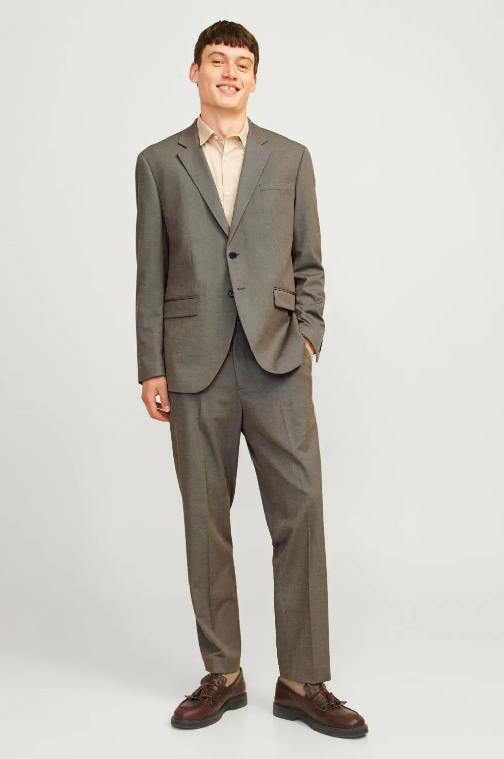 Jack & Jones Blazere & Jakkesæt>Habitjakke jprBushwick Mathew Reg Blazer Grå