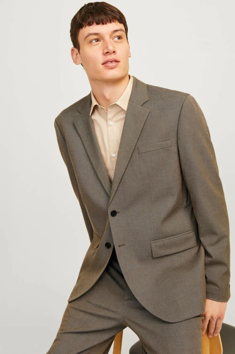 Jack & Jones Blazere & Jakkesæt>Habitjakke jprBushwick Mathew Reg Blazer Grå