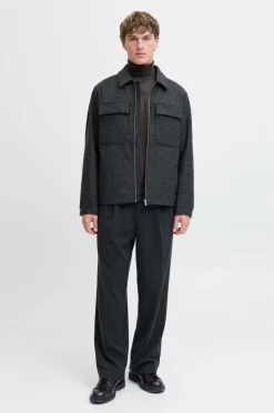 Jack & Jones Jakke jprBlurussel Wool Blend Jacket SN Charcoal gray Discount