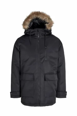 Jack & Jones Jakker & Frakker>Parka jjCharlie Detachable Faux Fur Black