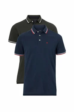 Jack & Jones Poloshirt jjePaulos Polo 2-pak Navy Blazer Navyblazer+Forestnight(Play1) Sale