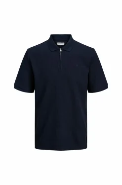 Jack & Jones Poloshirt jjeAustin Zip Polo SS Navy blazer Discount